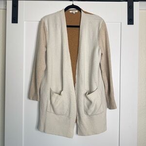 Madewell cream color block cardigan